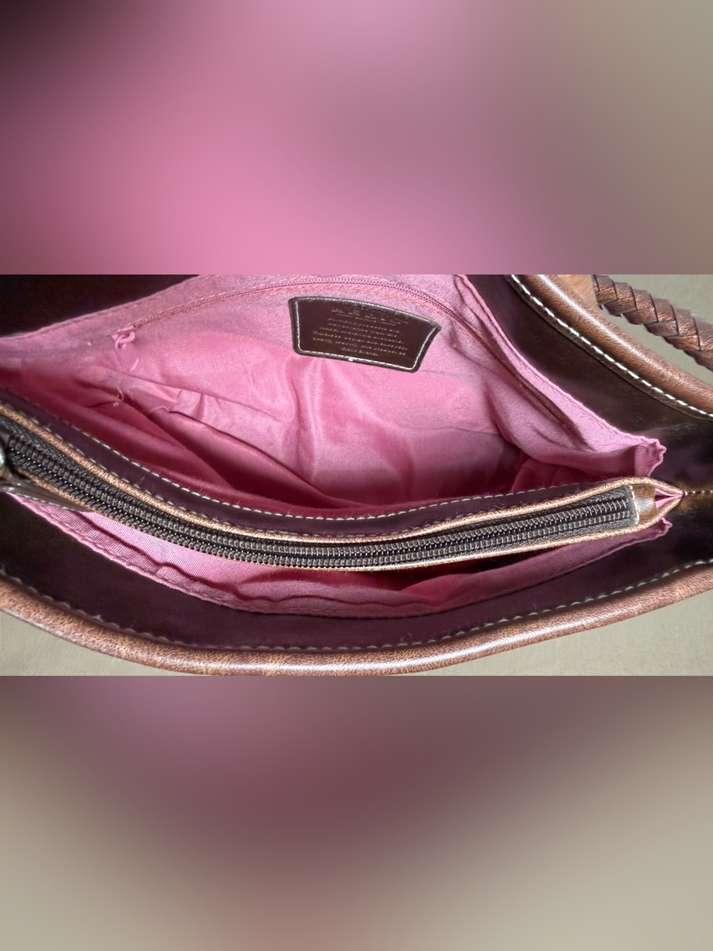 Relic by Fossil Pink Woven Canvas Crossbody Bag with Braided Strap - Picture 5 of 6